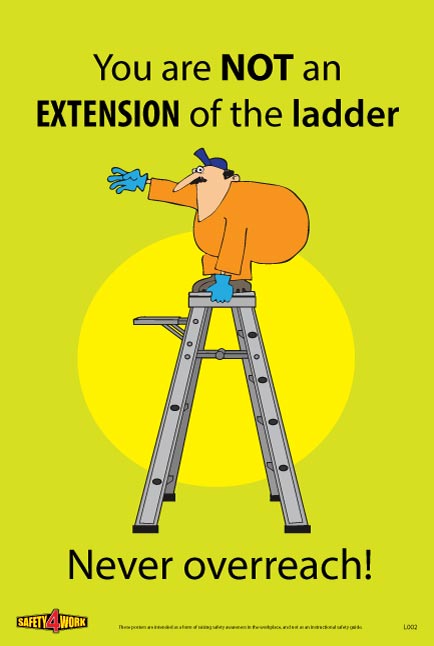 L002- Ladders Workplace Safety Poster