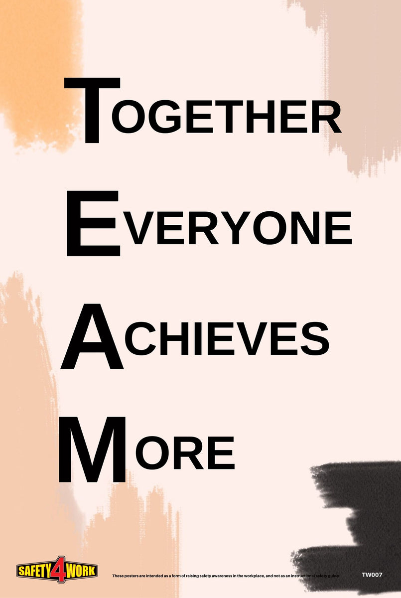 TW007- Teamwork Workplace Safety Poster – Safety4Work